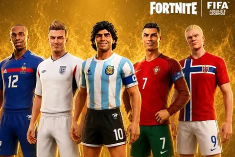 هالاند بيكهام ماردونا ورونالدو يجتمعون في أكبر تعاون كروي داخل لعبة فورتنايت